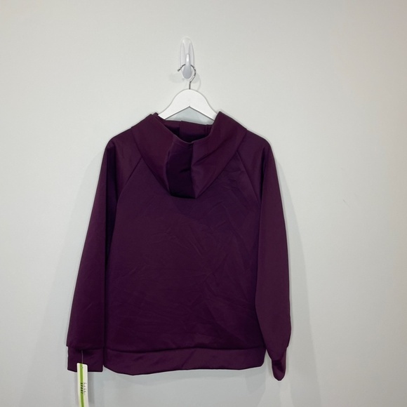 Nicole Miller Sport Purple Hooded Sweater with Pockets - Picture 6 of 9